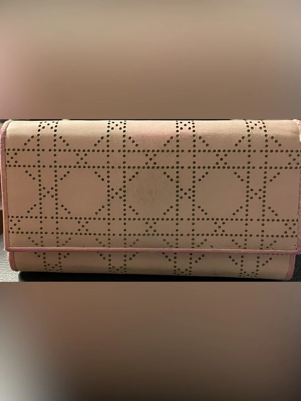 Dior Pink Perforated Leather Wallet - Designer Style